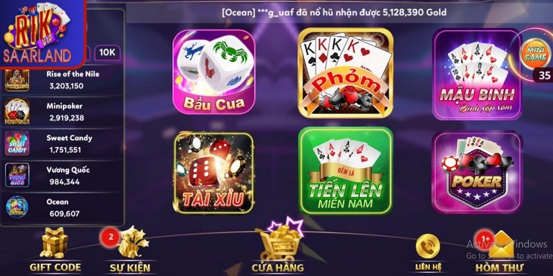 Game bài được thiết kế với giao diện dễ sử dụng, phù hợp mọi đối tượng