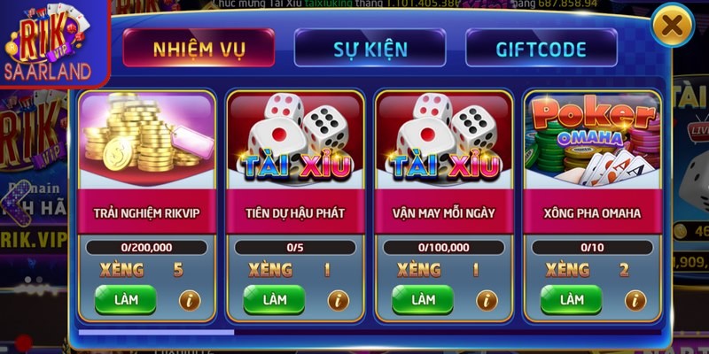 Khuyến mãi Rikvip tham gia nhận ngay 50K thú vị